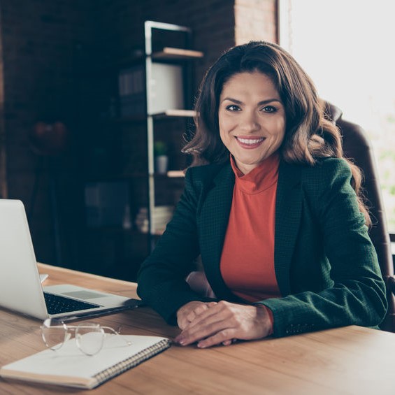 smiling businesswoman