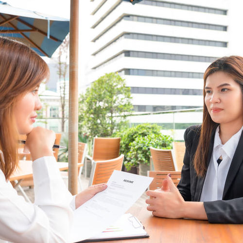 A Job Candidate Gets Interviewed.